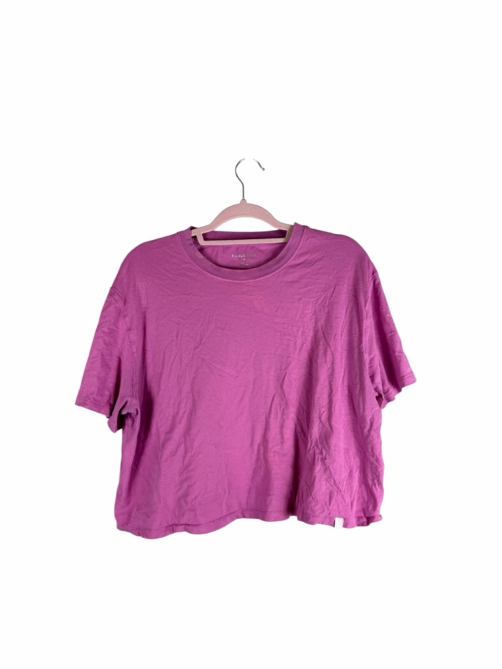Fabletics Pink Purple Oversized Crop T Shirt Relaxed Athleisure Top XL